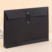 크래프트 봉투 A5 대봉투 단추 서류봉투 가로 검정1P 두꺼운 크라프트 종이 봉투