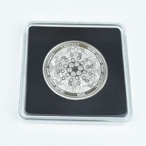 코인 예술 메달 소장 40mm 골드 비트 코인 아크릴 스퀘어 케이스 포함 라이트 코인 th XRP Doge IOTA Carda, 12 silver cardano1