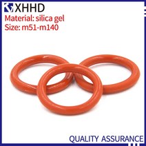 고무오링 패킹 실리콘 오링 고무링 10PCS M51-M140 실리콘 씰링 빨간색 가스 켓 고온 저항 실리카 젤 Oring, 63 M71x7mm(10pcs)