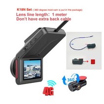 dvr80 자동차 함대 관리용 4g 대시 카메라 gps 추적 기능 fhd10 p wifi 핫스팟 녹음 두 캠, k18n 세트, 32g