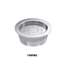 커피 캡슐 머신 가정용 미니 리필 가능 재사용 가능한 lavazza 필터 스테인레스 스틸 lavazza lavazza 에스프레소 용 포드 컵 탬퍼, 1 모자