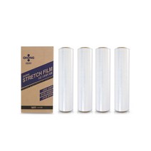 [유니스몰][정규격보장] 오공 스트레치필름 공업용랩 4롤 1박스 (12 15 18 20 25 30MIC), 18mic x 500mm x 350m