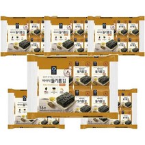 청정원 아침메뉴추천 바사삭 들기름 재래김 도시락 김 반찬 맛있는 어린이간식 간단한요리 간편식 4g 16봉 6개, 18세트