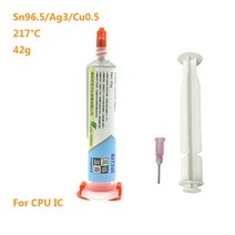 주석 납땜 붙여 넣기 217 ℃ 무연 고온 수리 용접 플럭스 주사기 유형 솔더 BGA PCB SMD 주석 Cream42/55g, 06 B