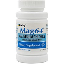 해외직구마그네슘 마그네슘 Rising Pharma 칼슘 정제 함유 Mag64 염화 60개수, [02] 무맛, [01] 60개1팩