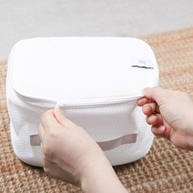 화이트 메쉬 깔끔 세탁망 5size, 소, 1개