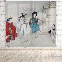 전통 동양화 롤스크린 신윤복 야금모행 200439-A