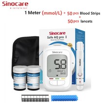소형금고 불에안타는금고 비밀공간 Sinocare Safe aqpro I 혈당 측정기 모니터 키트 당뇨 테스터 50/100 테스트 스트립 란셋, [04] mol 50 kit