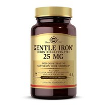 Solgar Gentle Iron Vegetable Capsules Non GMO 솔가 젠틀 아이언 25mg 철분 180정