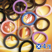 업타운걸스 튼튼한 통통 머리 끈 40p 세트 7색x4개 데일리 올림