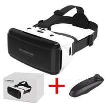 VR 안경 Shinecon Pro 가상 현실 3D 고글 골판지 셋 스마트 폰 ios Android, 한개옵션1, 02 Bundle 2