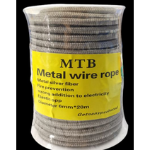 제전로프 독일 정전기방지 전도성 불연소코팅 제전사, 1mm비탄성x1m(자석후크포함)버클접지선포함