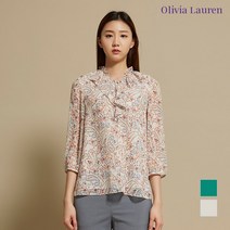 올리비아로렌 페이즐리 쉬폰 러플 블라우스 _VOCNLWM4231
