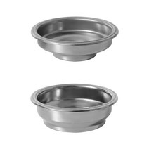 스테인레스 스틸 커피 차 필터 바구니 58mm 에스프레소 머신 액세서리 가압 파우더 보울 2 개