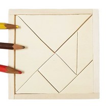 미니 그리기 칠교놀이 교구 나무모형 놀이 도형 맞추기 모양 블록 손장난감 수학 그리기칠교 도형놀이, 30입