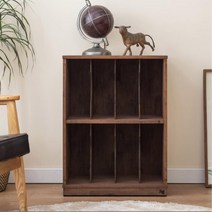 숨미 엘피원목장식장 600 2단 월넛선반장 박스수납