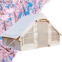 에어텐트 코튼 6.3 면 원터치 공기주입식 감성 캠핑 풀세트, SET A