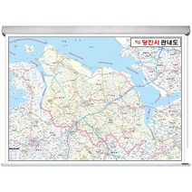당진 지도 관내도 (롤스크린 중형 150x111) + 종이지도(택1) 세트, 코팅, 한국도로망도(종이)
