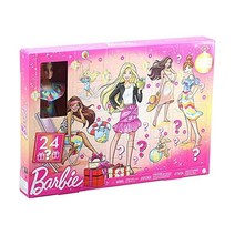 Barbie Advent Calendar Doll 12인치 낮부터 밤까지 트렌디한 의류 및 액세서리를 포함한 24가지 서프라이즈 3~7세 어린이를 위한 축제 휴일 테마 패키지