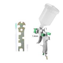 페인트스프레이건 전기 무선 탄성코드 페인트 스프레이 건 후끼 nasedal hvlp 컵, 1.4mm 녹색