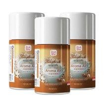 아로마 에어 자동분사방향제/화장실용/향캔 리필 280ml x 3개, 헤이즐넛