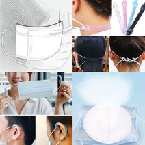 마스크정전기필터/kf94/kf80/일반/일회용/면사용/부착형 50매/마스크연결고리/귀통증완화 귀걸이 밴드/클립, mc031a