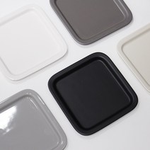 킴스아트 윙 정사각접시 디저트 플레이팅 접시 5color, 블랙(무광)