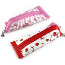 산리오 헬로키티 캔버스 삼각 봉제필통 어린이집 유치원 초등학교학원 입학선물 졸업선물, 랜덤