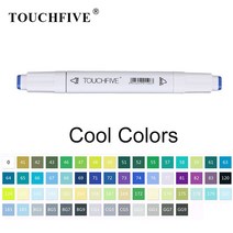 음주 측정기 Touch five멋진 컬러 아트 마커 더블 헤드 알코올 기반 브러시 펜, 171