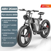 전기자전거 접이식 배달용 출퇴근용 산악용 EKX X20 전기 자전거 30AH 2000W 48V 성인 산 Ebike 인치 오, 03 2000W-20Ah, 한개옵션1