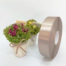 포장 리본 끈 제이제이리본 고밀도주자 3mm 76컬러 ( 길이 45M 90M ) 공단리본, 모카, 3mm(90M)