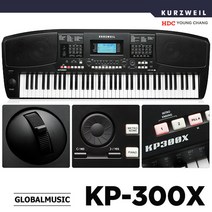 영창 커즈와일 포터블 디지털 키보드 KP300X KP300X(76세미웨이트), 블랙