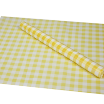 체크유산지인쇄(레몬) / 20장 / 도시락케이크포장 / 체크무늬유산지 / 디자인유산지