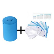 진공펀프 에어컨진공펌프 로터리 베인 공기 충전식 휴대용 소형 진공 기계 주방 밀봉 백 에어 펌프 식품, 01 blue