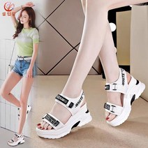 셀럽당 여성 학생 운동화 샌들 토오픈 웨지힐 통굽 키높이 여성화