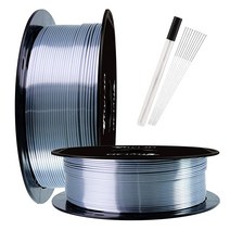 샤인 브론즈 1.75mm PLA 3D 프린터 필라멘트 메탈릭 브론즈 샤이니 3D 프린팅 소재 1KG 스풀 TTYT3D, Silk Shine Silver