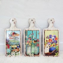 가든 냄비받침 3Type 도자기 레트로 그래픽 아트 주방 인테리어 소품 디자인 아이디어 상품, A, 1개