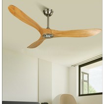 천장실링팬 조명 선풍기 큰 크기 나무 용 빈티지 나무 원격 제어가없는 가정용 136, e, 60인치