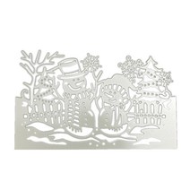 DIY 스크랩북 앨범 크리스마스 기프트 카드 제작을위한 스노우맨 엠보싱 드 다이 컷