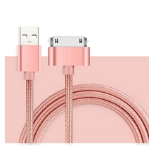 SUPTEC-아이폰 4S 4 3GS 아이패드 1 2 3 아이팟 나노 itouch 충전기용 30 핀 USB 케이블 고속 충전 데이터 동기화 어댑터 코드, Pure RoseGold, 200cm
