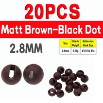 빙어낚시 견지낚시 얼음낚시 WIFREO 20pcs 플라이 낚시를위한 점 눈을 가진 금속 구멍을 뚫은 텅스텐 구슬, 26 20pcs 2.8mm MBBD