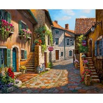 그림 그리기 NISTORY 도시 그림 성인을위한 숫자로 DIY 키트 HndPinted 캔버스에 액자 오일 그리기 번호로, 09 2365_08 60x75cm diy frame