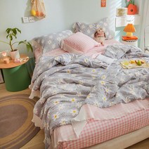 순수면 레이스 차렵 이불 세트 여름침구 저자극 알러지케어