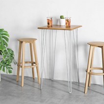 헤어핀 철재 다리 블랙앤 화이트 2칼라 높이4종 4개1세트 식탁 책상 테이블 좌탁 협탁 DIY 가구 다리, 610