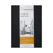 하네뮬레 D&S 스케치북 140g A6 인물형 62매 블랙커버, 단품