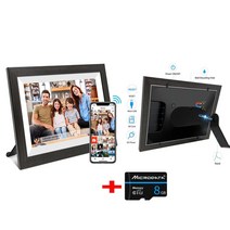 동영상액자 디지털 전자 사진 액자 프레임 앨범 10.1 인치 와이파이 클라우드 디지털 사진 프레임 ios 안, 06 black  8gb_03 영국 플러그