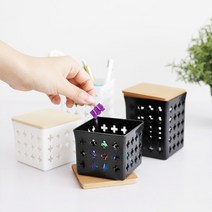 일본생산 홈리빙 깔끔 수납 바스켓 미니 정리함 SB10domeme1204, 03미디움 블랙