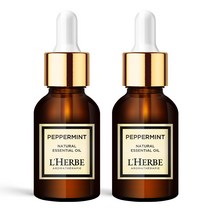 1+1 르에르베 천연 아로마 테라피 에센셜 오일 100% 원액 10ml, 페퍼민트 x 2개