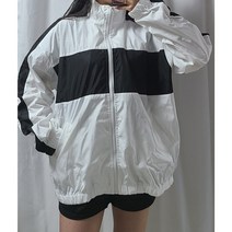 [으니샵] 윈드배색점퍼 바람막이점퍼 왕오버핏 10대 20대 30대 데일리 캐주얼바람막이 집업