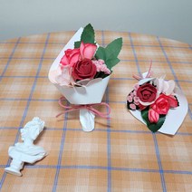 [큐방 서비스] 봉안당 미니 꽃다발 강아지 납골당 꽃부착 추모관 꽃 꾸미기 조화, 스페셜 미니_레드